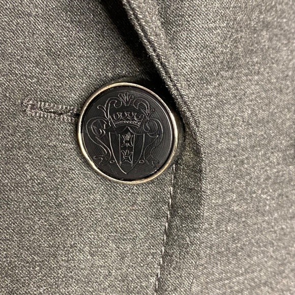 ZARA WOMAN Gray Structured Tailored Blazer Corpcore Dark Academia Office Siren S - Picture 15 of 15